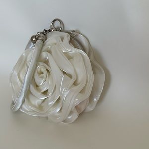 Vintage rose wristlet evening bag